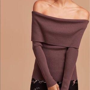 Wilfred Croquis Off Shoulder Wool Sweater S